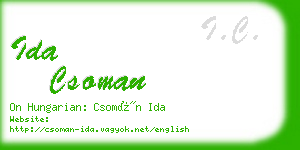 ida csoman business card